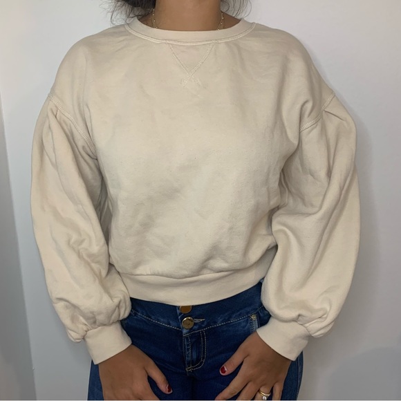 Topshop balloon sleeves cropped sweater - Picture 1 of 7